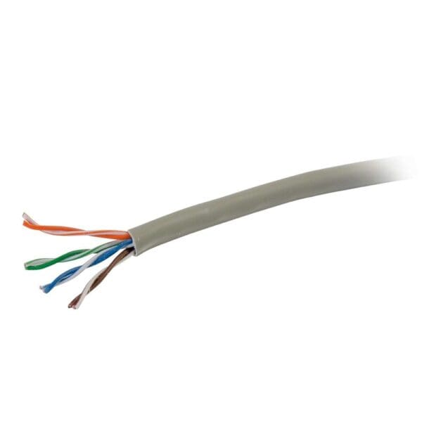 1000ft Cat6 Bulk Unshielded UTP Ethernet Network Cable Stranded Conductors In-Wall CM-Rated Gray