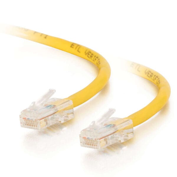 10ft Cat5e Non-Booted Unshielded UTP Network Crossover Patch Cable - Yellow