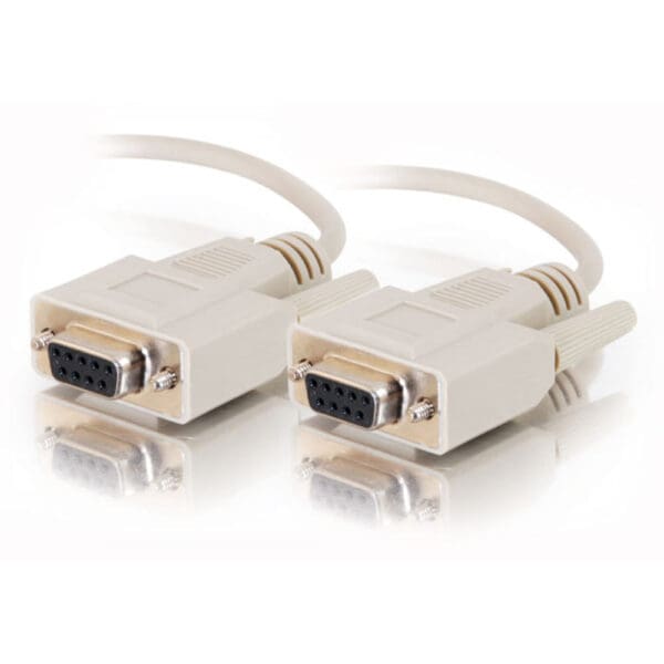 10ft DB9 F/F Serial RS232 Cable - Beige - LIMITED AVAILABILITY