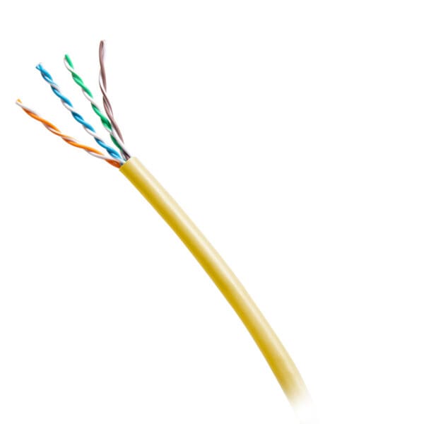 1000ft (304.8m) TAA-Complaint Cat6 Bulk Unshielded (UTP) Ethernet Network Cable with Solid Conductors-Riser CMR-Rated - Yellow