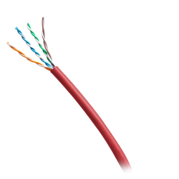 1000ft (304.8m) TAA-Compliant Cat6 Bulk Unshielded (UTP) Ethernet Network Cable with Solid Conductors-Riser CMR-Rated - Red