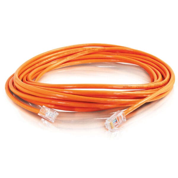 10ft Cat5e Non-Booted Unshielded UTP Network Crossover Patch Cable - Orange