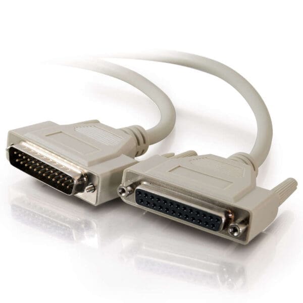 15 ft DB25 M/F Serial RS232 Extension Cable