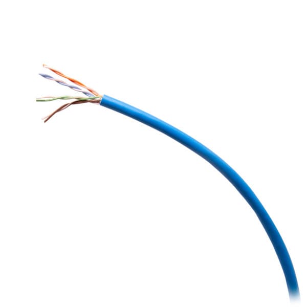 1000ft (304.8m) TAA-Compliant Cat5e Bulk Unshielded (UTP) Ethernet Network Cable with Solid Conductors-Plenum CMP-Rated - Blue