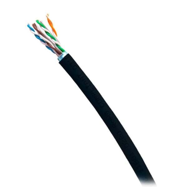 1000ft (304.8m) TAA-Compliant Cat6a Bulk Unshielded (UTP) Ethernet Network Cable with Solid Conductors-Riser CMR-Rated - Black