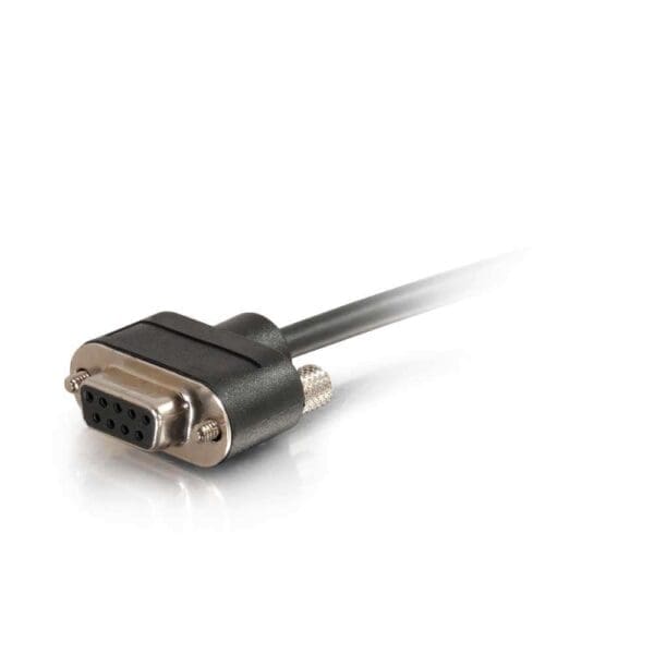 35ft Serial RS232 DB9 Null Modem Cable with Low Profile Connectors F/F - In-Wall CMG-Rated