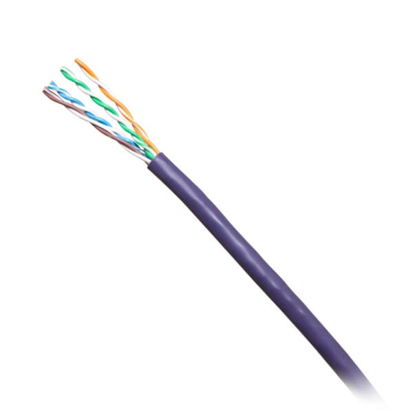 1000ft (304.8m) TAA-Compliant Cat6 Bulk Unshielded (UTP) Ethernet Network Cable with Solid Conductors-Riser CMR-Rated - Purple