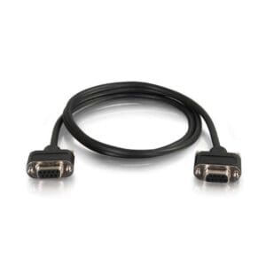 3ft Serial RS232 DB9 Cable with Low Profile Connectors F/F - In-Wall CMG-Rated