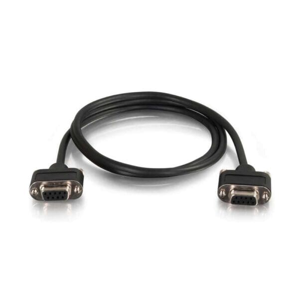 10ft Serial RS232 DB9 Cable with Low Profile Connectors F/F - In-Wall CMG-Rated