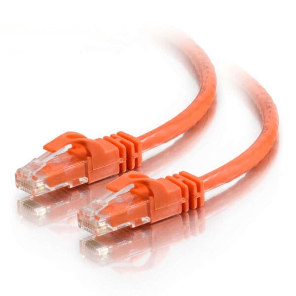 10 ft Cat6 Snagless Unshielded UTP Network Crossover Patch Cable - Orange