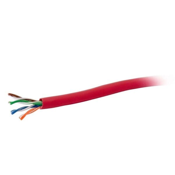 1000ft Cat5e Bulk Unshielded UTP Ethernet Network Cable Stranded Conductors In-Wall CM-Rated Red