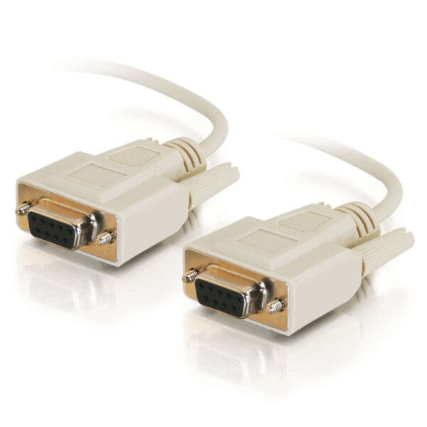 6 ft DB9 F/F Serial RS232 Null Modem Cable - Beige