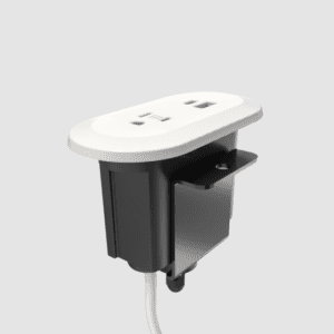 Kia, 1 Power + 1 USB-A+C, White (Surface thickness .5"-1.124") Without Convenience Power Outlet