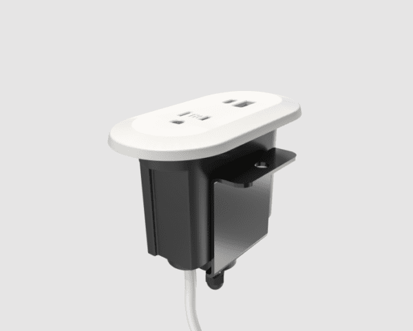 Kia, 1 Power + 1 USB-A+C, White (Surface thickness 1"-1.75") Without Convenience Power Outlet