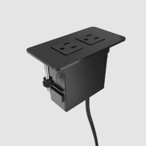Plastic Surface Mount Mini-Tap, 120-in, Black, 2 Power, without Tamper Resistant Outlets