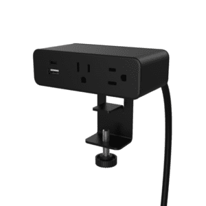 Finch, 10ft, Black, Edge Mount, 2 Power + 1 USB A+C