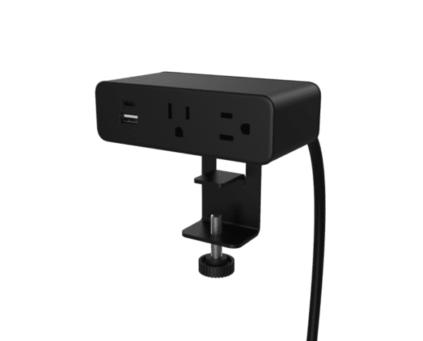 Finch, 6ft, Black, Edge Mount, 2 Power + 1 USB A+C