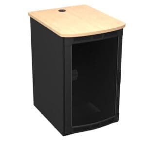 BGR-19SA27MDK-E1 Rolling Presentation Rack with Kensington Maple Top