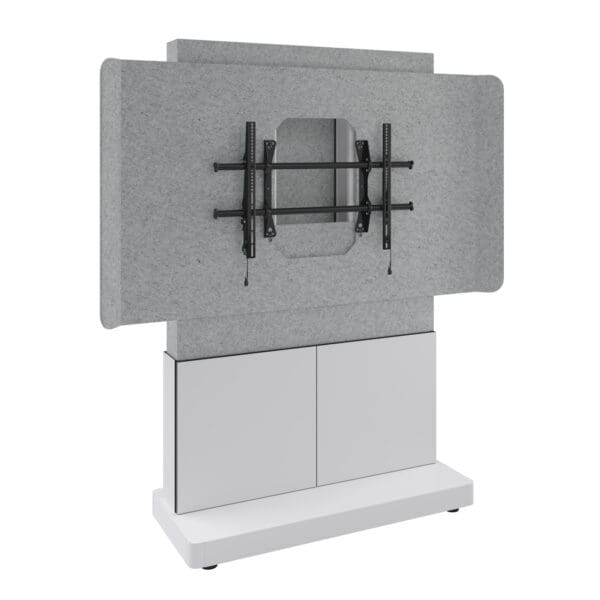 Forum™ Free-Standing Display Stand for (1) 55" - 65" Display, Light Finish