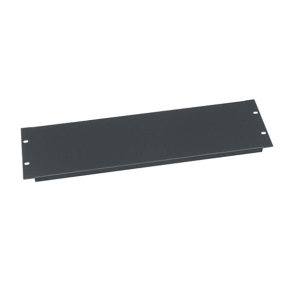 3 RU Flanged Blank Rack Panel, Steel