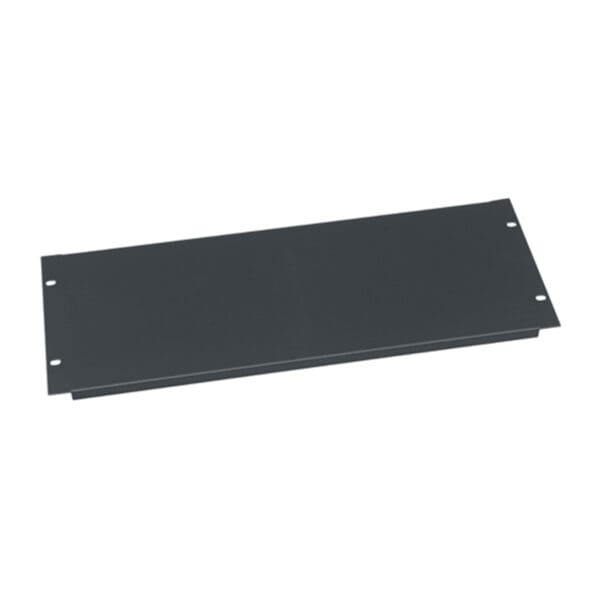 4 RU Flanged Blank Rack Panel, Steel