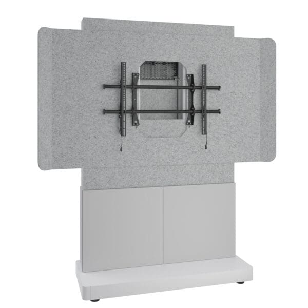 Forum™ Free-Standing 48" (2-Bay) Display Stand for (1) 66" to 75" Display, Light Finish