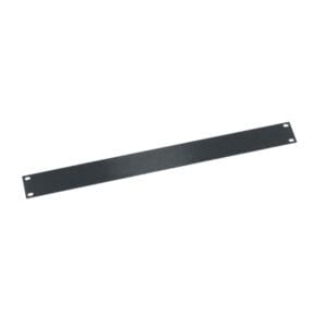 1 RU Flat Blank Rack Panel, Black Brushed and Anodized Aluminum