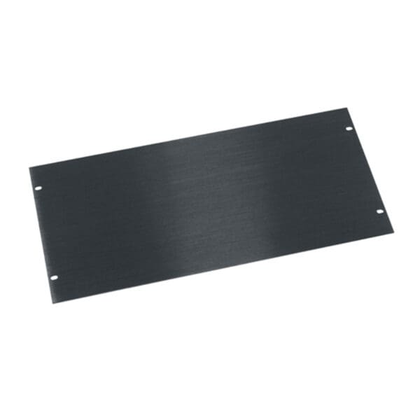 5 RU Flat Blank Rack Panel, Black Brushed and Anodized Aluminum