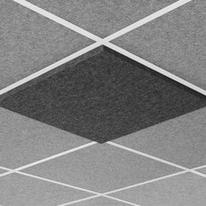 Nivo™ Acoustic Ceiling Tile with 1 inch Drop Profile in Charcoal Gray, 1 inch Drop, 15/16" Layin