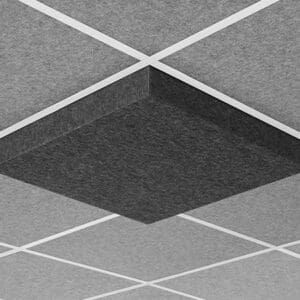 Nivo™ Acoustic Ceiling Tile with 3 inch Drop Profile in Charcoal Gray, 3 inch Drop, 15/16" Layin