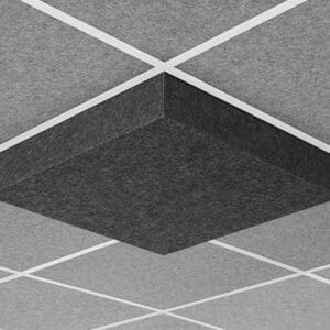 Nivo™ Acoustic Ceiling Tile with 4 inch Drop Profile in Charcoal Gray, 4 inch Drop, 15/16" Layin