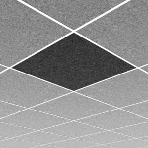 Ori® Acoustic Ceiling Tile in Silver Gray, Plain Profile, 9/16" Layin