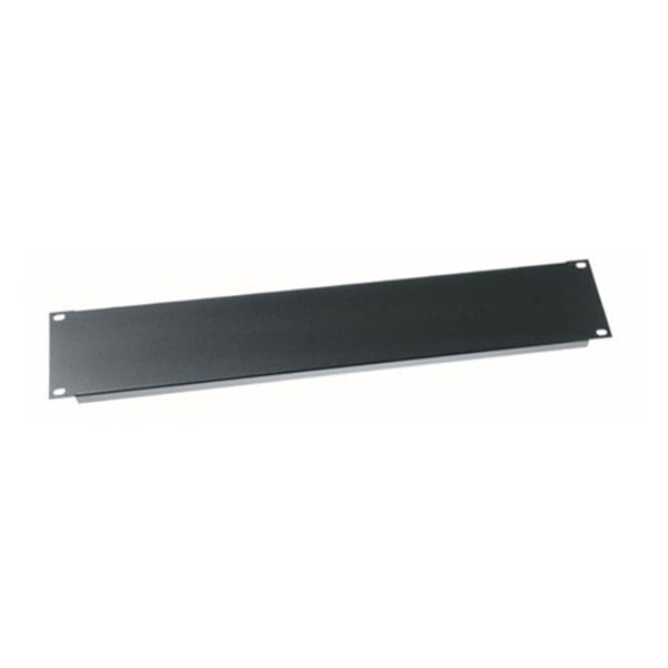 2 RU Flanged Blank Rack Panel, Aluminum