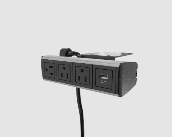 Assemble, Under Mount, Black, 10ft, 3 Power + 1 USB A+C