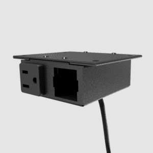 Mini-Tap, Black, 120-in, Screw Mount, 1 Power + 1 Open