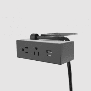 Dean Under Mount , 10ft, Black, 2 Power + 1 USB A+C