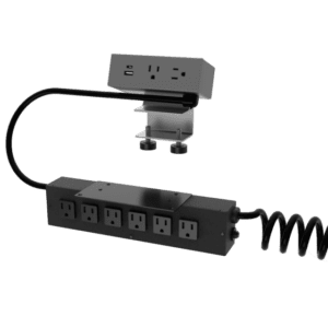 Dean Hydra, 2 Power + 1 USB A+C & 6 Power, Storm, 15.5"-29" Curly Cord