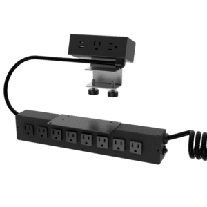 Dean Hydra, 2 Power + 1 USB A+C & 8 Power, Black, 15.5"-29" Curly Cord