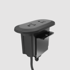 Kia, 2 Power, Black (Surface thickness .5"-1.124") Without Convenience Power Outlet