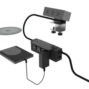 Dean Hydra, 2 Power + 1 USB A+C, 1 Through Surface Qi & 4 Power, Storm, 108" Standard Cord