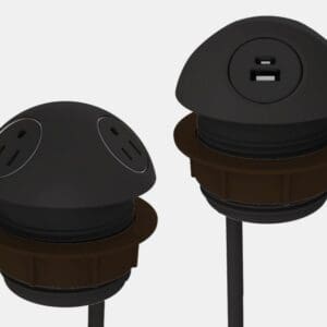 Hemisphere, 120-in, Black, 2 Power + 1 USB-A+C