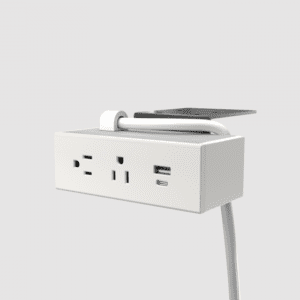 Dean Under Mount , 10ft, White, 2 Power + 1 USB A+C