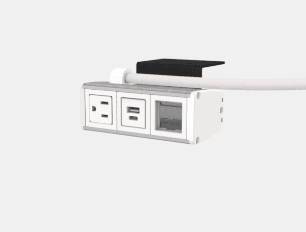 Assemble, Under Mount, White, 6ft, 1 Power + 1 USB A+C + 1 Open