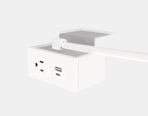 Dean Under Mount , 6ft, White, 1 Power + 1 USB A+C