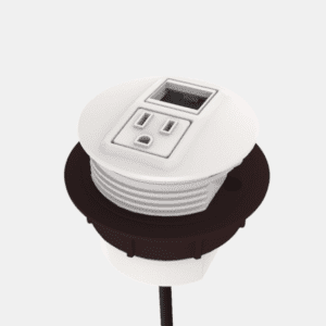 Node, 120-in, White, 1 Power + 1 Open