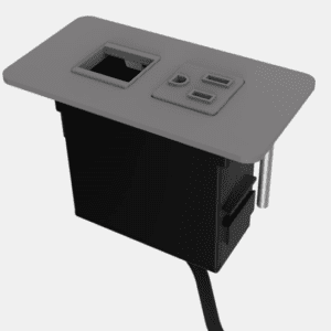 Plastic Surface Mount Mini-Tap, 120-in, Storm, 1 Power + 1 Open