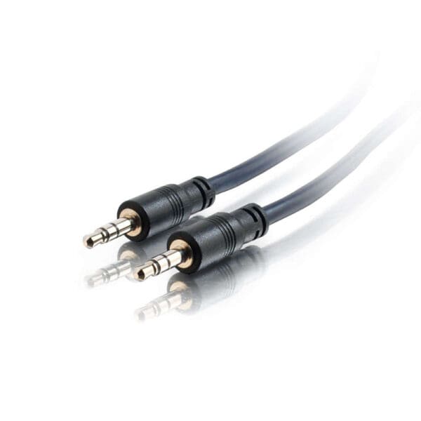 15ft 3.5mm Stereo Audio Cable with Low Profile Connectors M/M - Plenum CMP-Rated