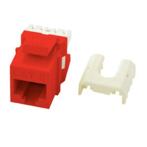 Cat6 QuickConnect RJ45 Keystone Insert in Red