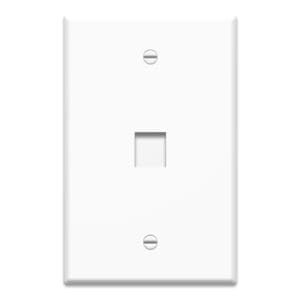 1-Gang 1-Port Oversized Wall Plate in White