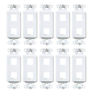 2-Port Decorator Outlet Strap in White - 10 Pack